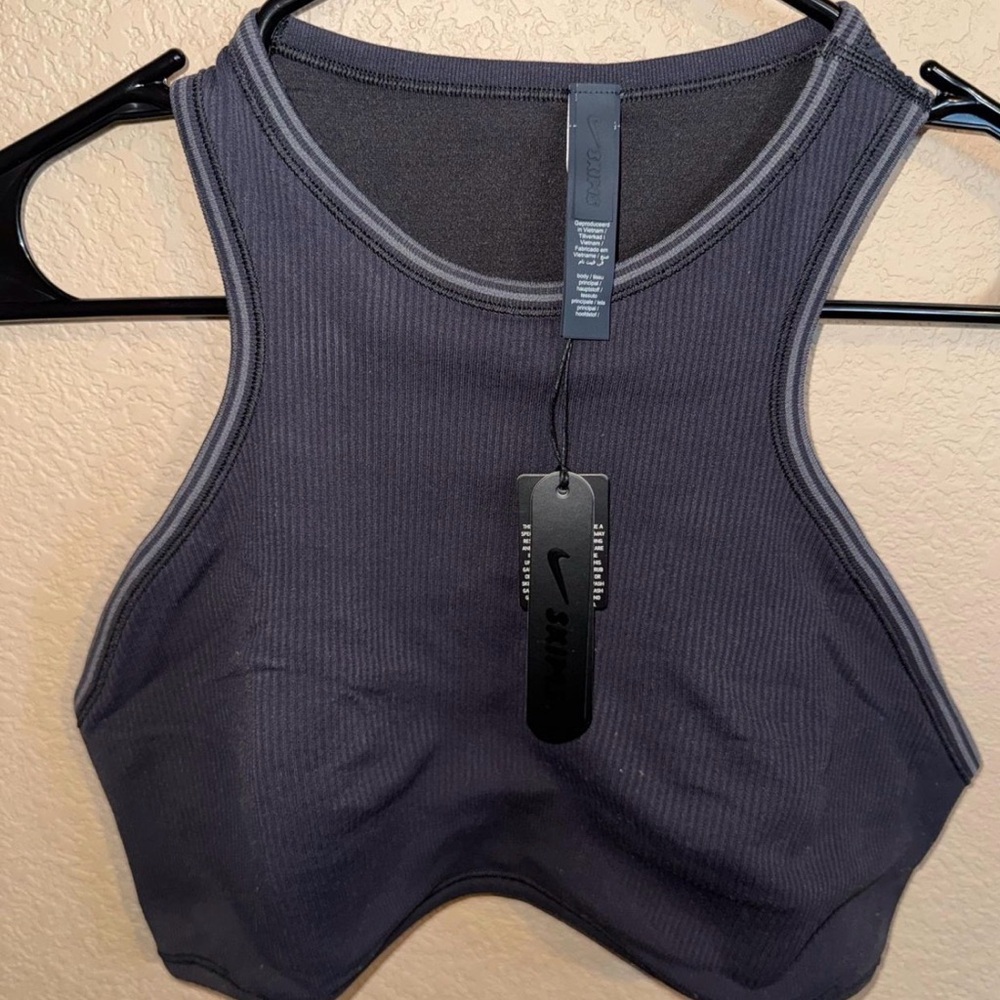 Skims Nike Women's Black Ribbed Sports Bra Tank